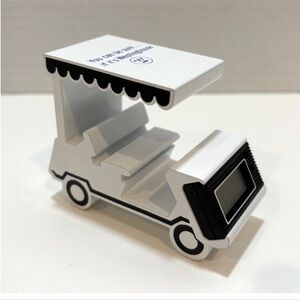Vintage 1980’s Westinghouse Golf Cart Paperweight Digital Clock White Black Blue